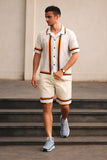 Beige stripe Printed Track Suit with sorts