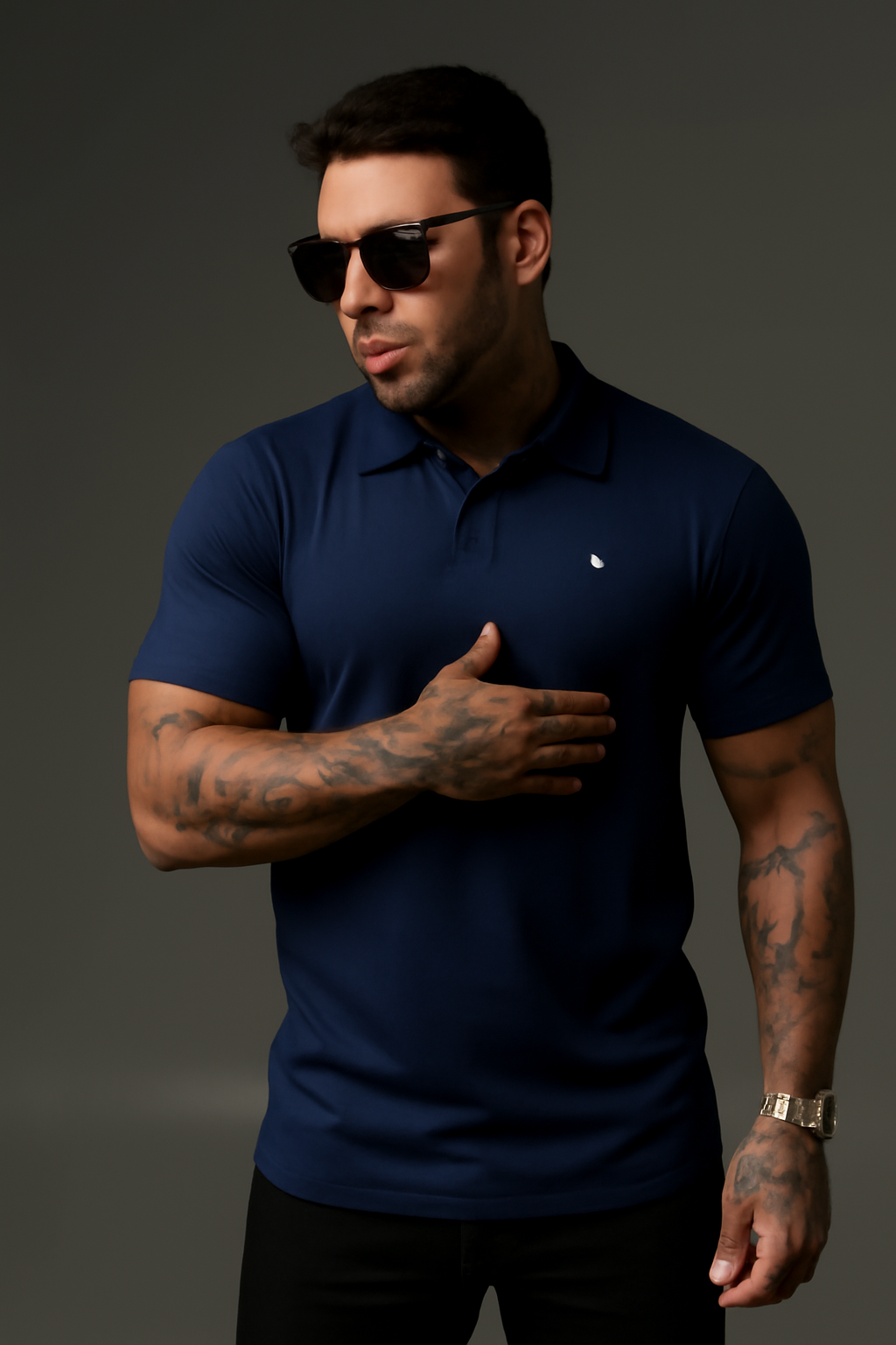 Guess Blue Johnny collar Polo- N