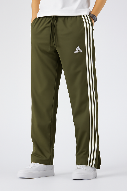 Adidas Baggy Bootcut Stripes Track Trousers