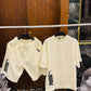Premium Cotton Interlock Off White Track Suit with Shorts