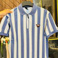 Blue Modern Stripes Polo Shirts