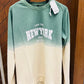 Green Tie & Dye Bold NewYork SweatShirt