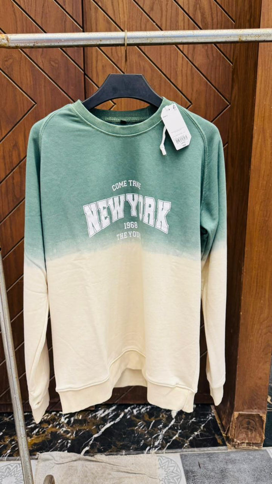 Green Tie & Dye Bold NewYork SweatShirt