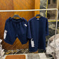 Premium Cotton Interlock Blue Track Suit with Shorts