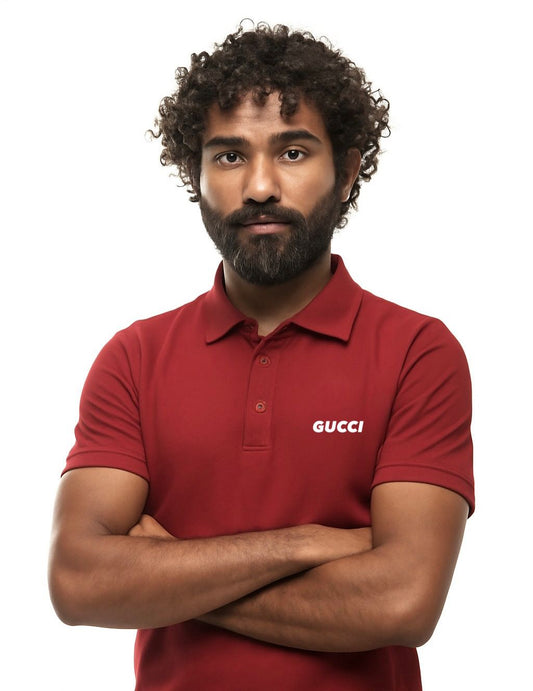 Gucci Red Polo Shirt with Logo