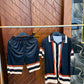 Black Stripe Printed Track Suit with shorts