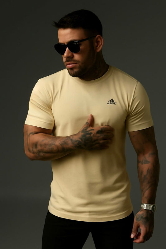 Beige Adidas Men's Performance Drifit T-Shirt