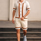 Beige stripe Printed Track Suit with sorts