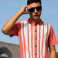 Bold Red Stripe Polo Shirt