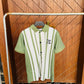 Bold Green Stripe Polo Shirt