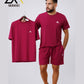 Adidas Mehroon Comfort Track Suit  with shorts