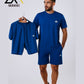 Adidas Blue Comfort Track Suit  with shorts