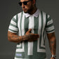 Bold Green Stripe Polo Shirt