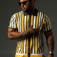 Ocean Yellow Stripe Polo Buttonup Shirt