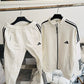 White Three Stripe Winter Tracksuit
