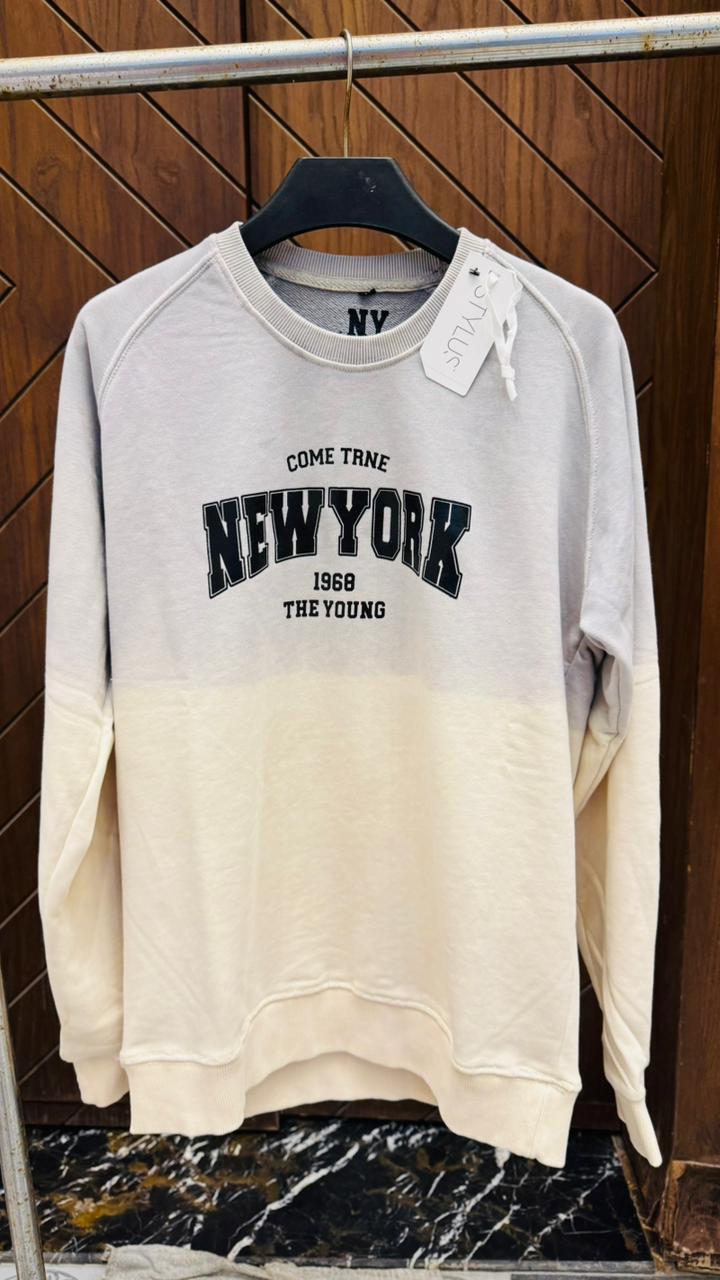 Gray Tie & Dye Bold NewYork SweatShirt