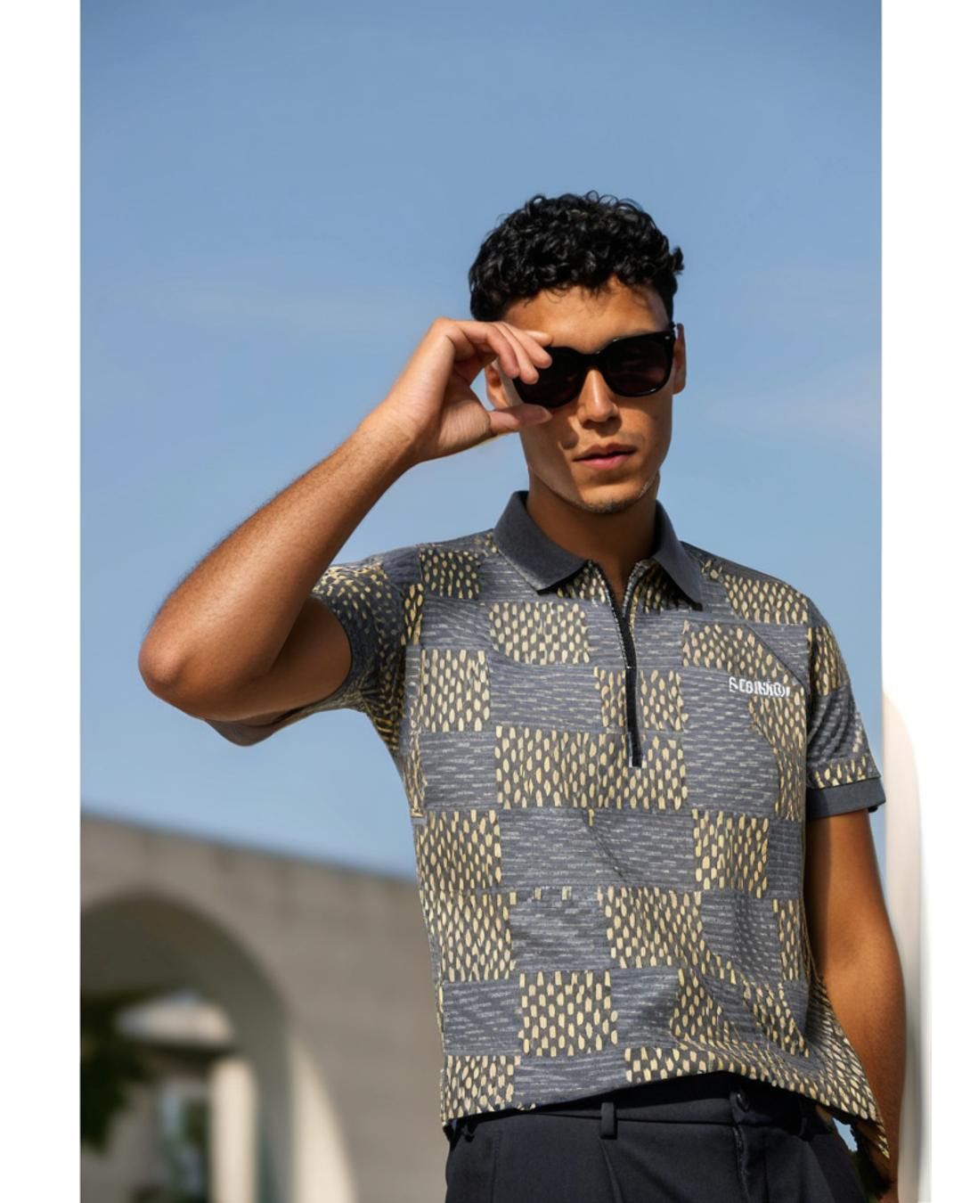 Gray Print Polo Shirt – Modern Burberry