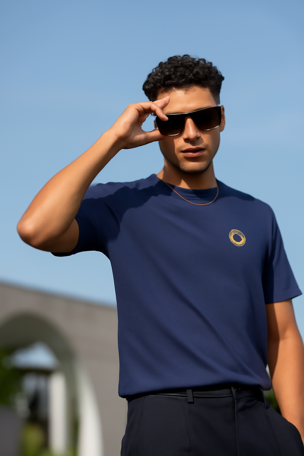 Blue Pure Cotton T-Shirt