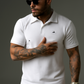 Guess White Johnny collar Polo- N