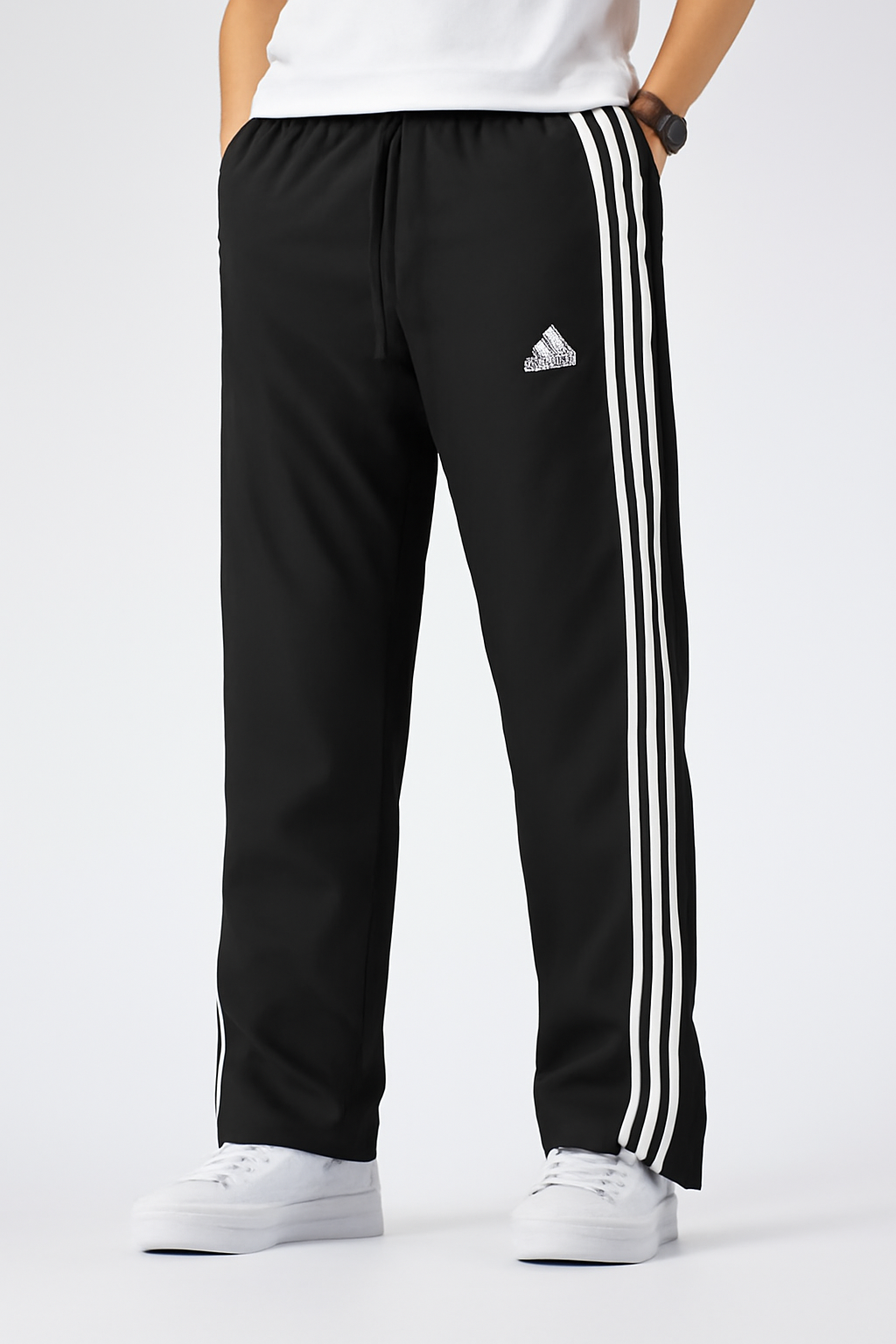 Adidas Baggy Bootcut Stripes Track Trousers