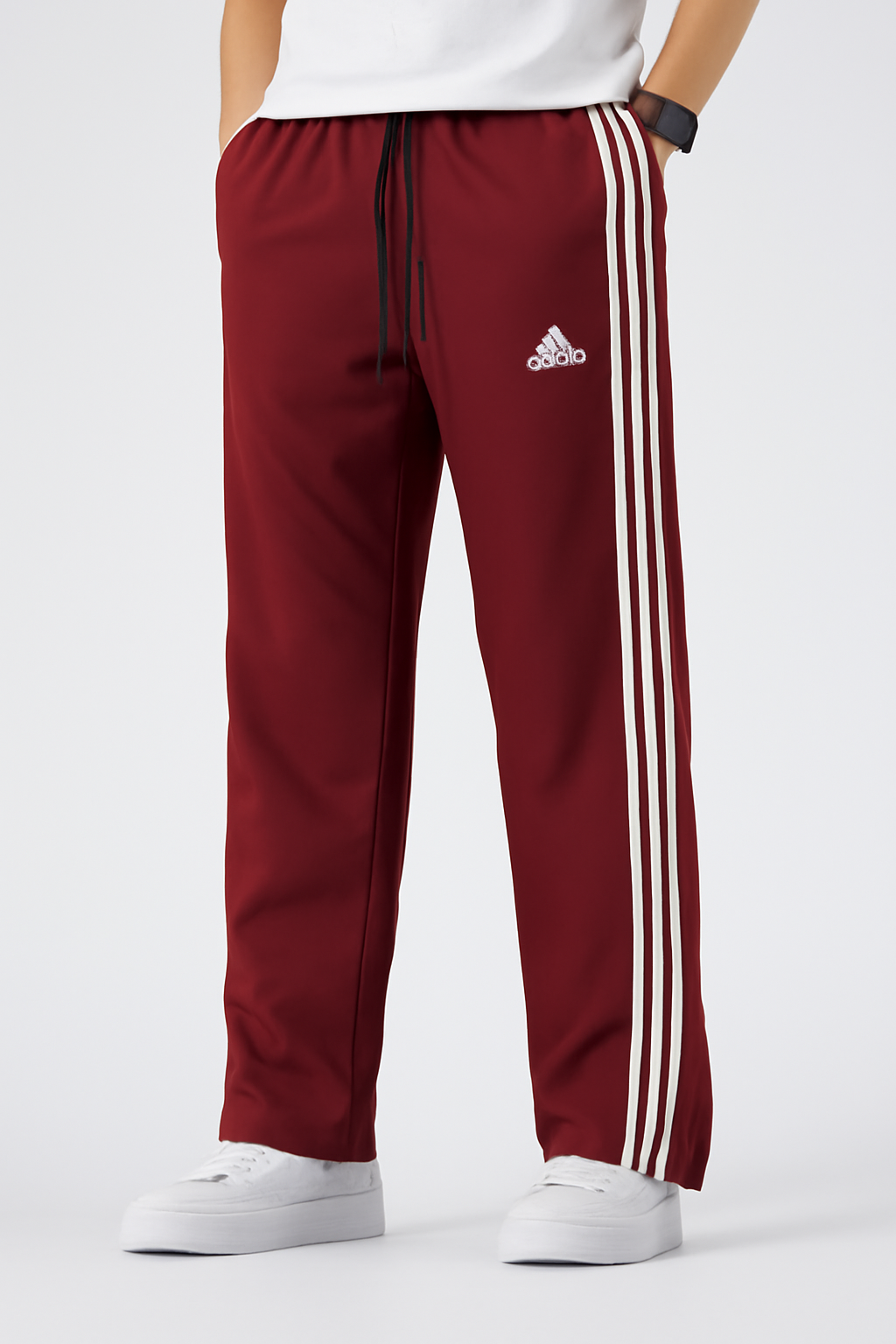 Adidas Baggy Bootcut Stripes Track Trousers