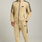 Beige Three Stripe Winter Tracksuit