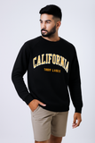 Black Texture Bold Calfornia Gold SweatShirt