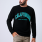 Black Texture Bold Calfornia SweatShirt