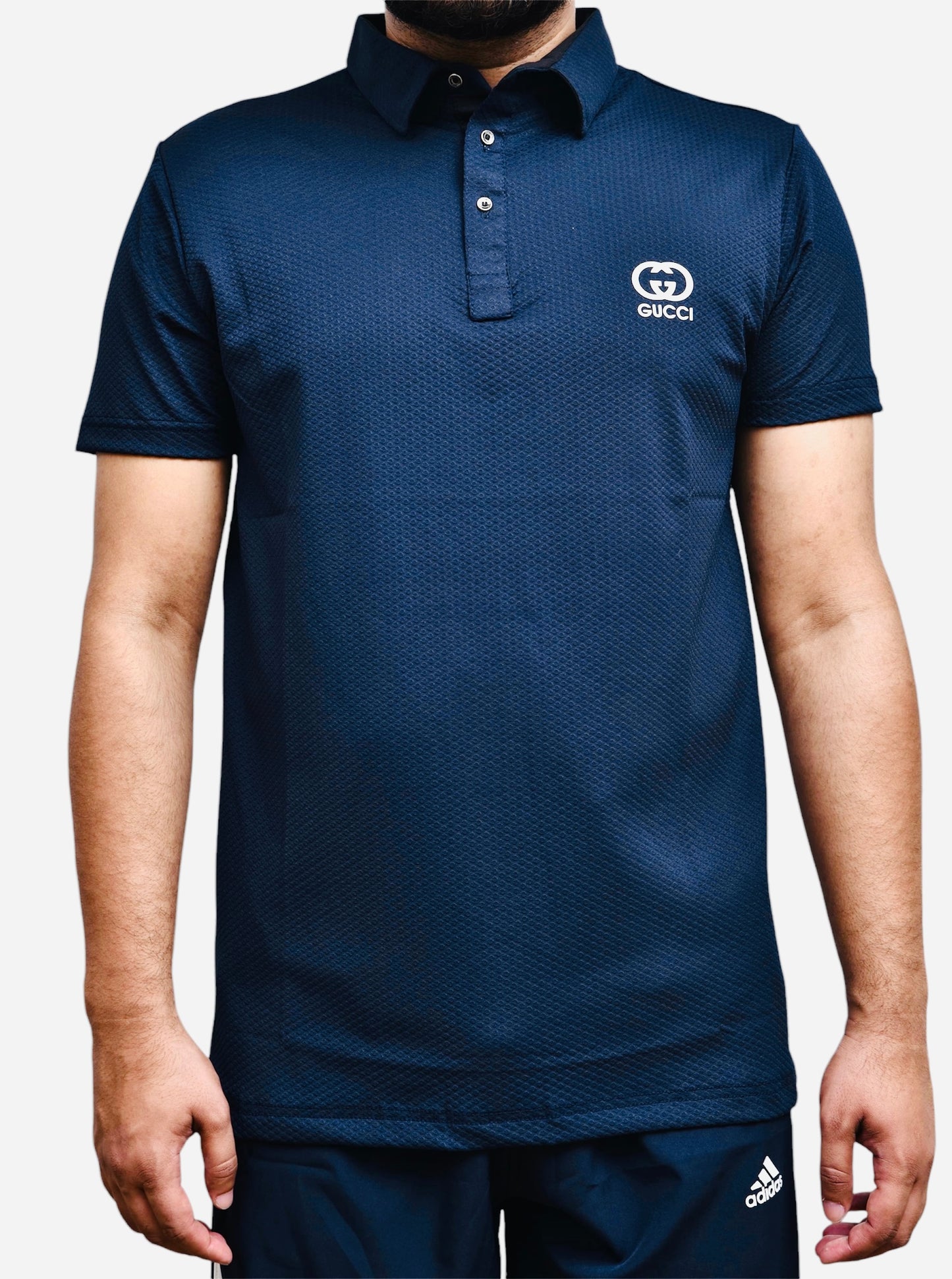 Gucci Blue Polo Shirt with Logo