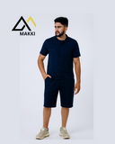 Navy Blue Safari Codset Track Suit with shorts