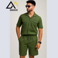 Olive Green Safari Codset Track Suit with shorts