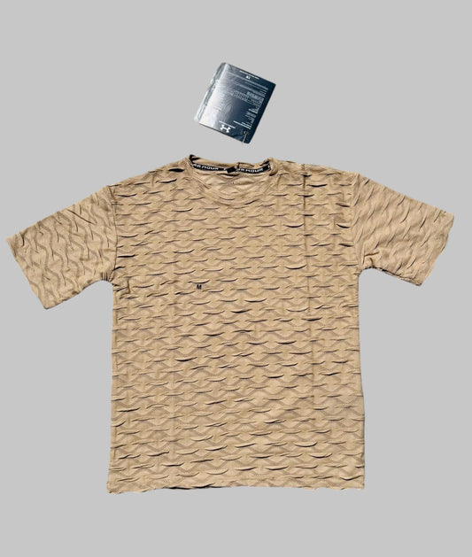 Beige Texture T- Shirt