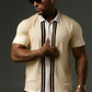 OffWhite Striped Polo with Fendi Logo