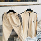 Beige Three Stripe Winter Tracksuit