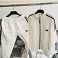White Three Stripe Winter Tracksuit