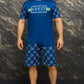 Blue Printed Track Suit with shorts