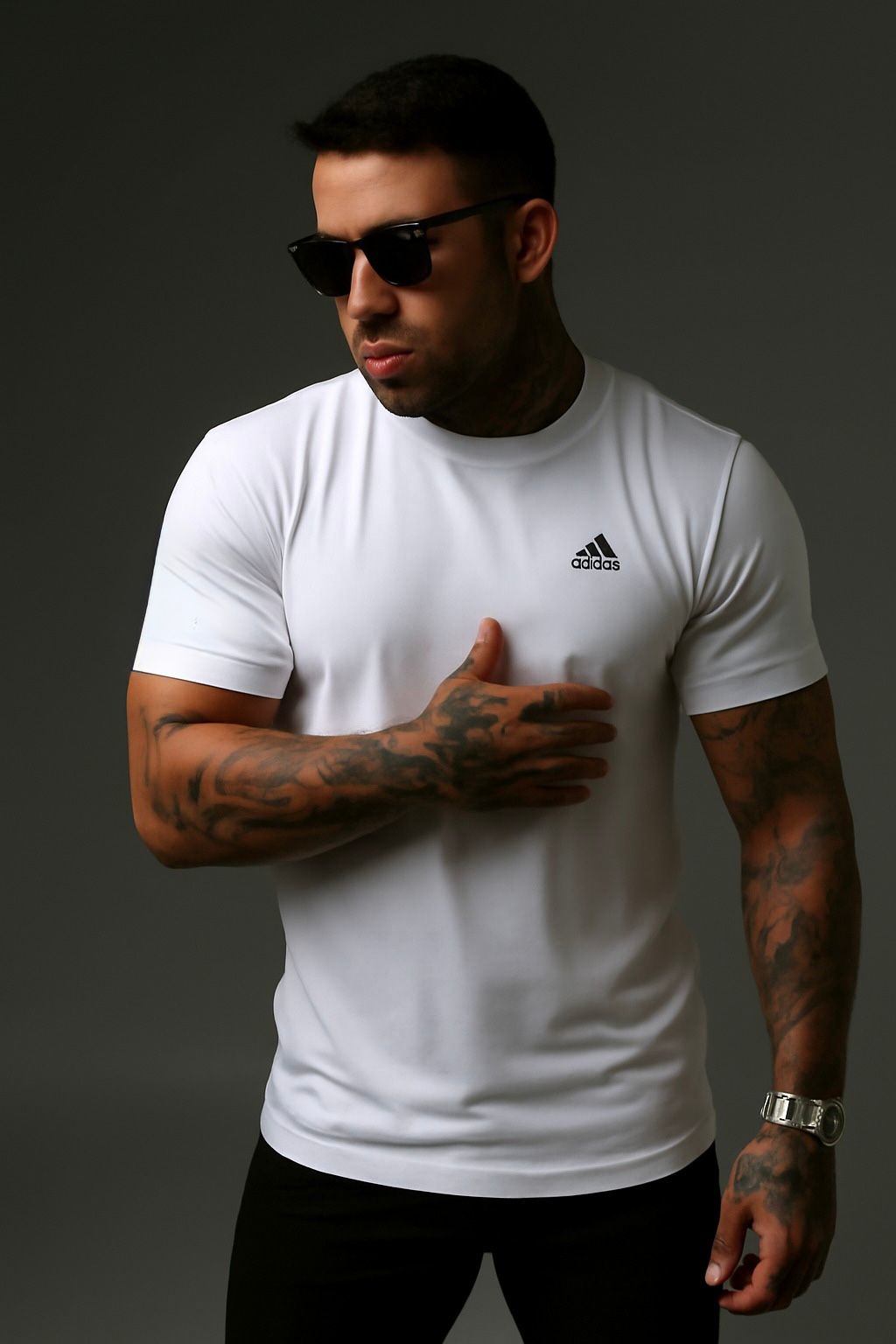 White Adidas Men's Performance Drifit T-Shirt