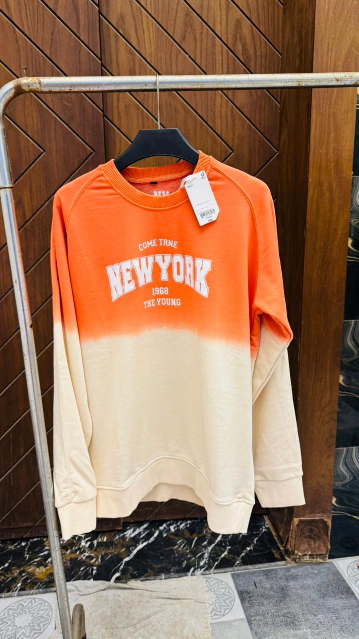 Orange Tie & Dye Bold NewYork SweatShirt