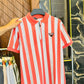 Red Modern Stripes Polo Shirts