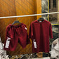 Premium Cotton Interlock Redish Track Suit with Shorts