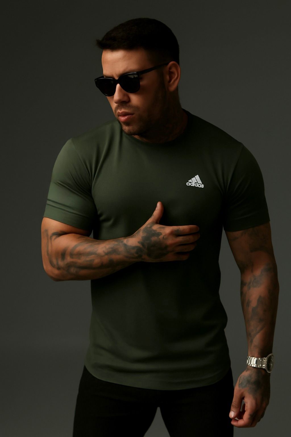Green Adidas Men's Performance Drifit T-Shirt