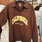 Brown Bold Calfornia SweatShirt