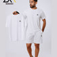 Adidas White Comfort Track Suit  with shorts