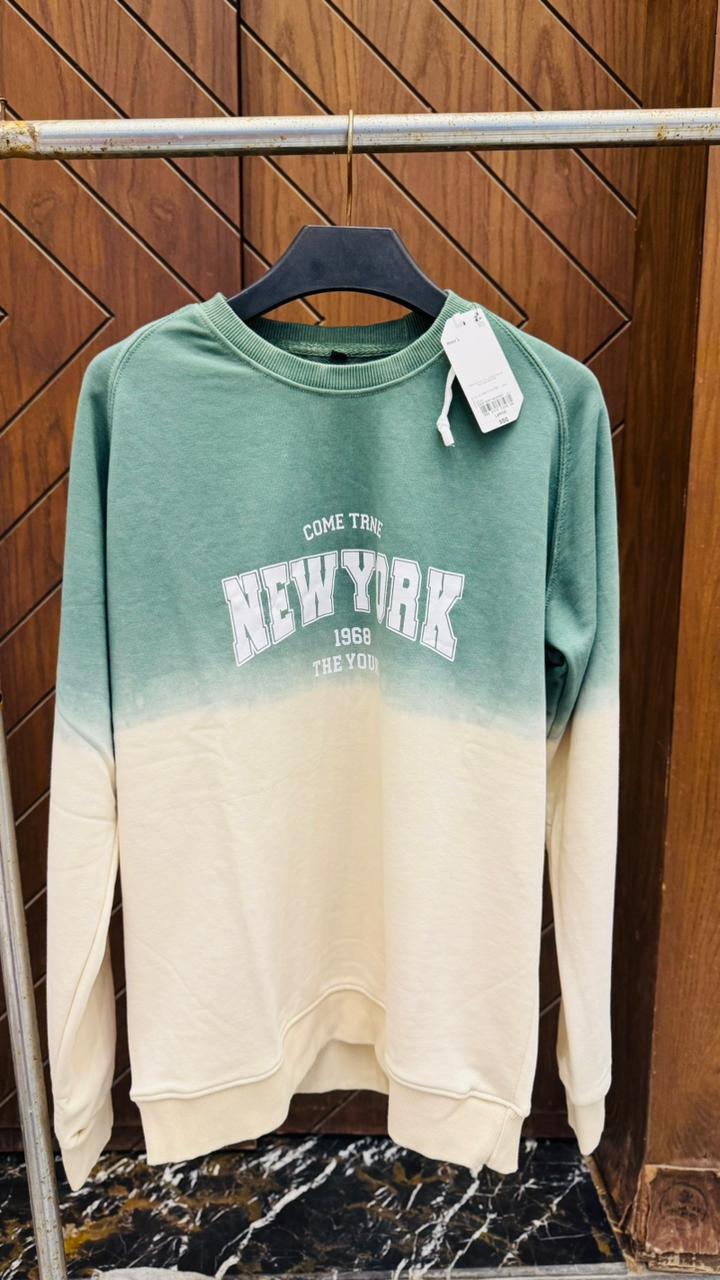 Green Tie & Dye Bold NewYork SweatShirt