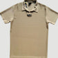 Beige texture Johnny collar Polo- N