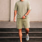 Premium Cotton Interlock Olive Green Track Suit with Shorts