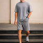 Premium Cotton Interlock Gray Track Suit with Shorts