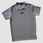 Gray texture Johnny collar Polo- N