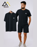 Adidas Black Comfort Track Suit  with shorts